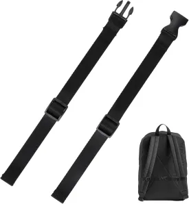 Adjustable Backpack Chest Strap Fanny Pack Extender Strap Sternum Straps for Backpacks Belt Bag Extender with Snap Buckles Waist Strap for Hiking Jogging Most Fabric Backpacks (Black)