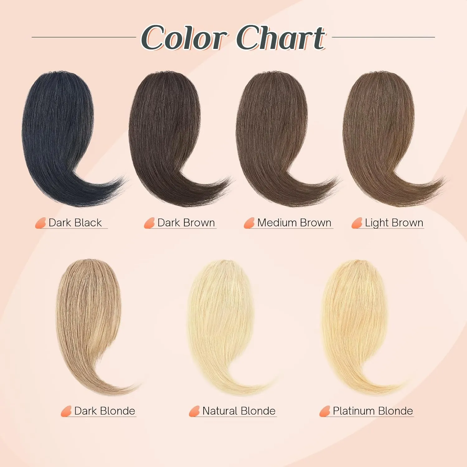 Benehair Side Bangs Clip in Bangs 100% Real Human Hair Curtain Bangs 10 inch Dark Blonde Remy French Bang Soft Thick Hair 15g with Invisible Clips for Women #27