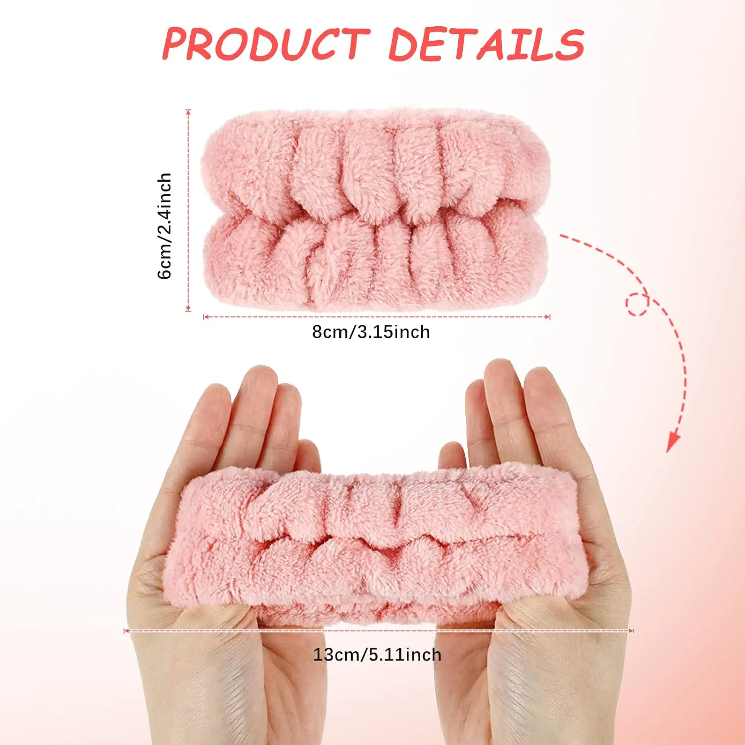 Chuangdi 4 Pairs Wrist Bands for Washing Face Wrist Spa Microfiber Wash Towel Band Scrunchies Absorbent Wristbands Sweatband for Women Prevent Liquid from Spilling