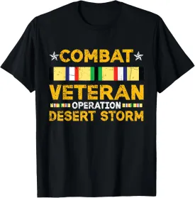 Combat Desert Storm Veteran Persian War Service Ribbon T-Shirt