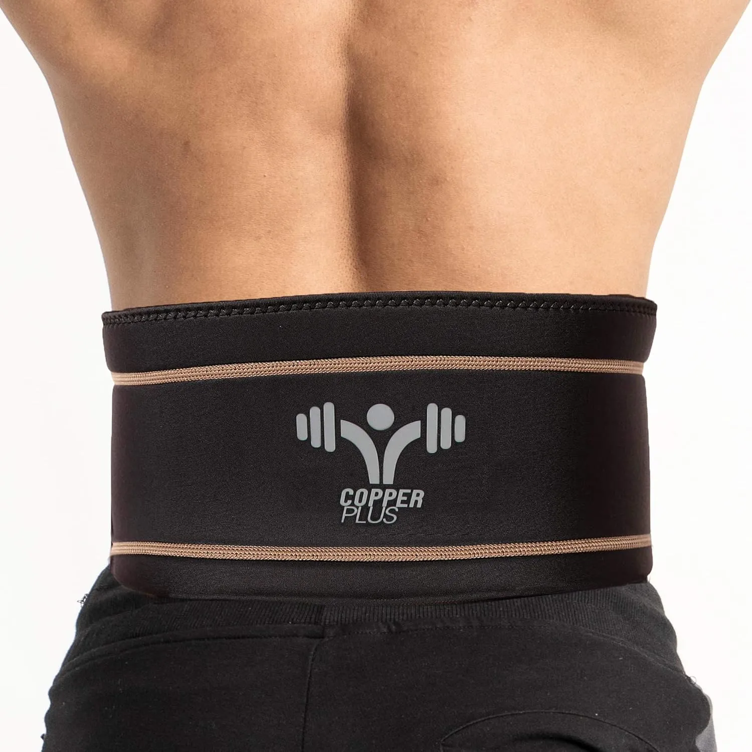 Copper Plus Recovery Back Brace - Highest Copper Content Back Braces for Lower Back Pain Relief. Lumbar Waist Support Belt Fit for Men   Women. Small/Medium (Waist 28" - 39")