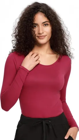 COZYFIT Underscrub Long Sleeve Women - Crew Neck Scrubs Undershirts for Nurse with Soft Fabric