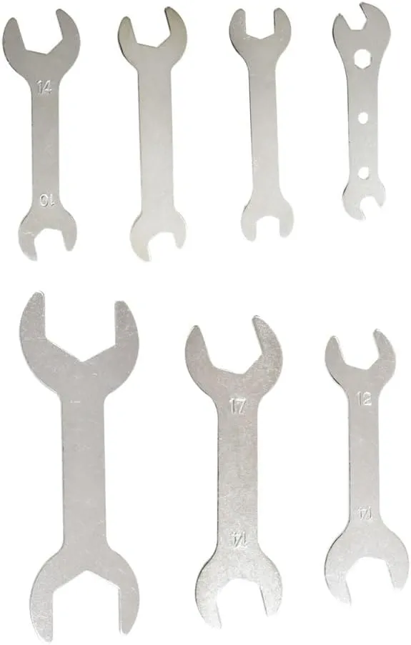 Double Ended 1.5-2mm Thin Brake Wrench Adjusting Offset Bolts Wrench Bicycle Tool Kit Spanner Cone Wrench Bike Cycling 5.5mm Thru 24mm 7 Sizes Cycling Multi Set