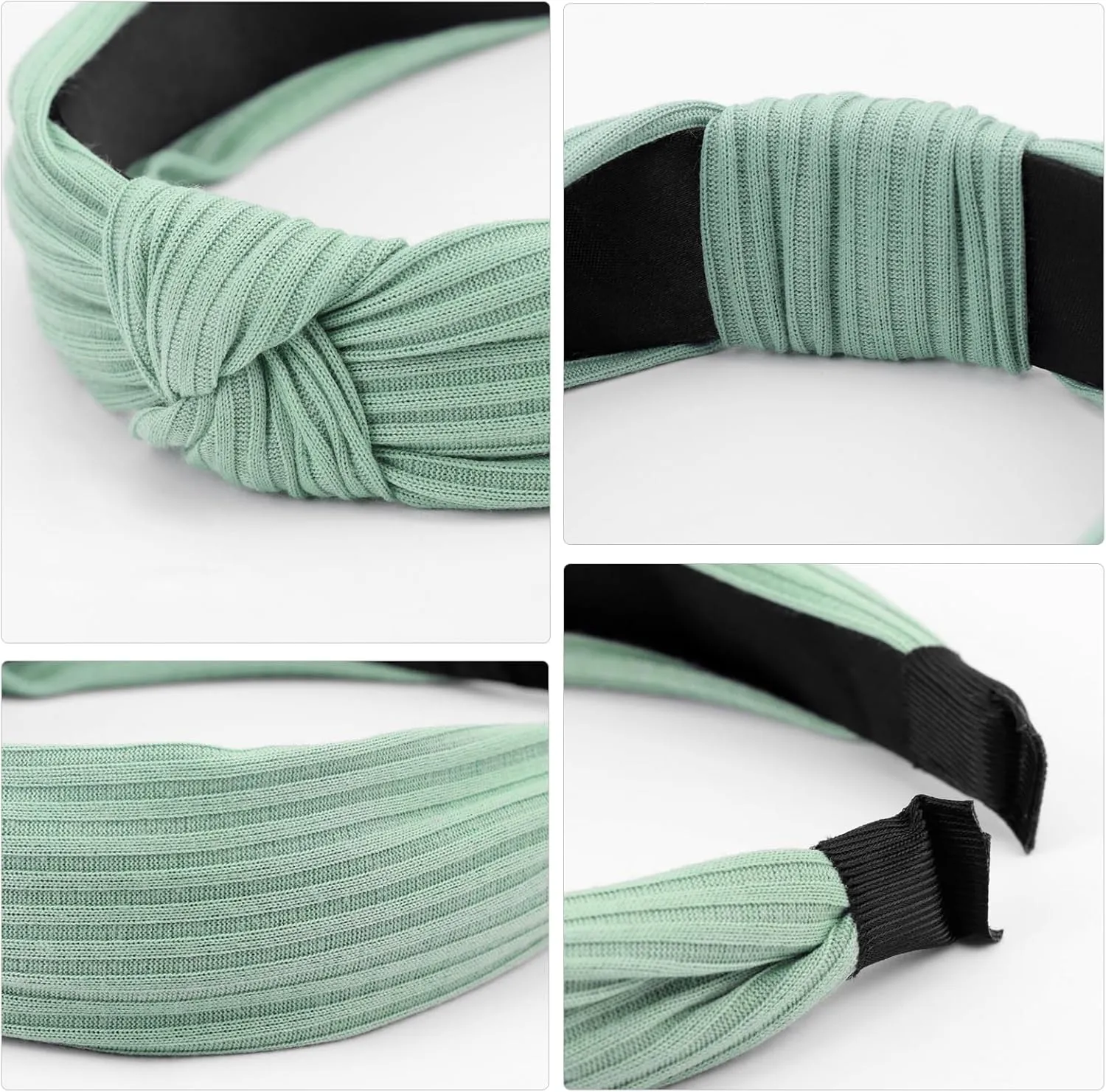 DRESHOW 8 Pack Knotted Headbands for Women Wide Turban Headband Yoga Exercise Ribbing Hair Hoop Hair Bands Accessories
