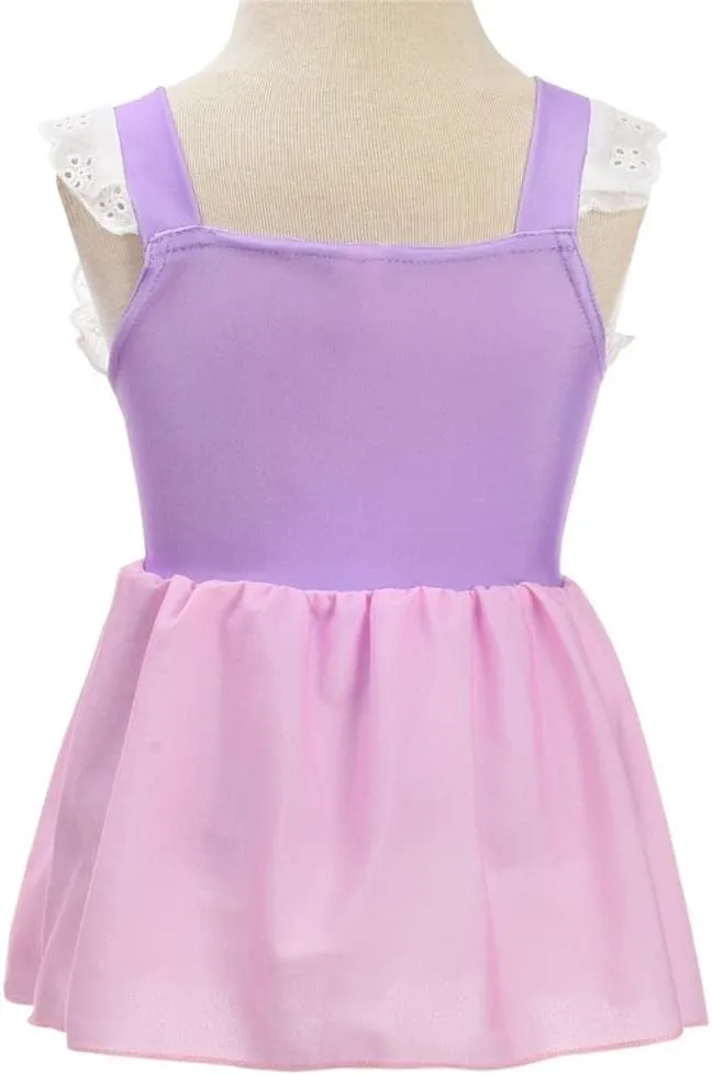 Dressy Daisy Girls Princess One Piece Swimsuit with Skirt Swimwear Swimming Bathing Suit Swim Wear Dress Up