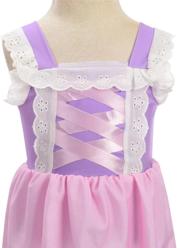 Dressy Daisy Girls Princess One Piece Swimsuit with Skirt Swimwear Swimming Bathing Suit Swim Wear Dress Up