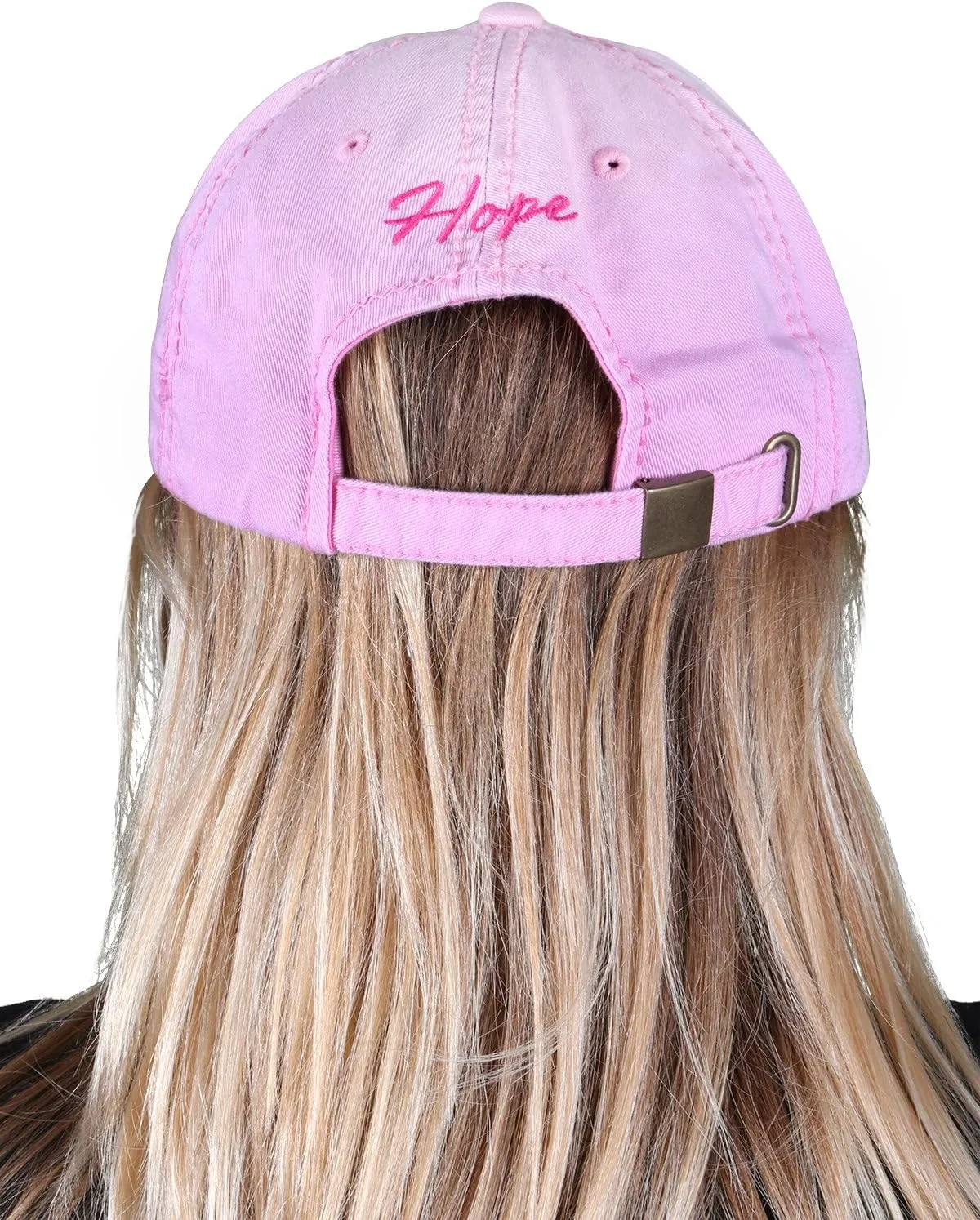 Funky Junque Breast Cancer Awareness Ribbon Baseball Cap Dad Hat for Women