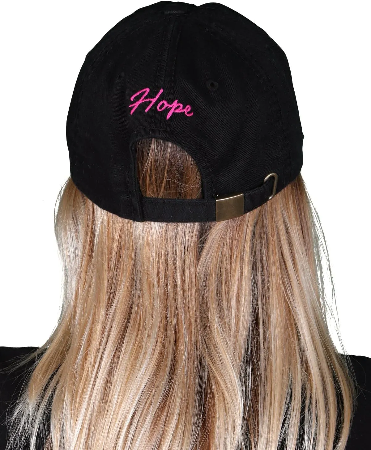 Funky Junque Breast Cancer Awareness Ribbon Baseball Cap Dad Hat for Women
