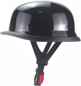German Style Motorcycle Helmet,Adult Half Helmet Open Face DOT Approved, Motorcycle Cruiser Scooter Cool Helmet