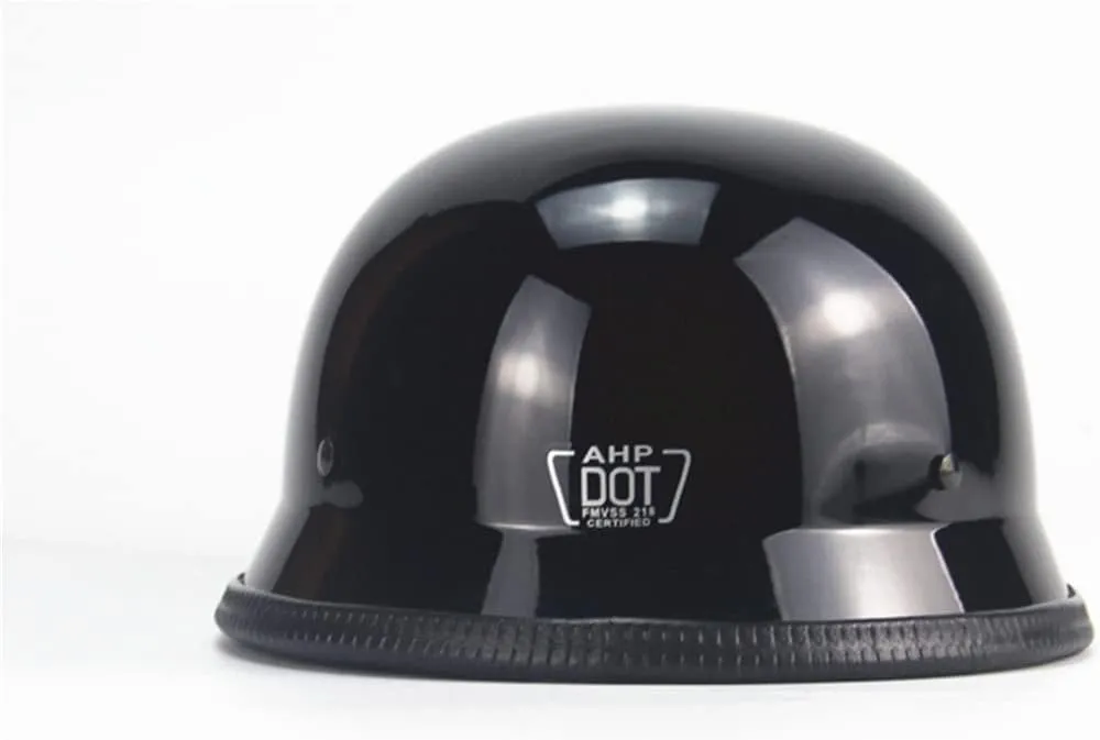 German Style Motorcycle Helmet,Adult Half Helmet Open Face DOT Approved, Motorcycle Cruiser Scooter Cool Helmet