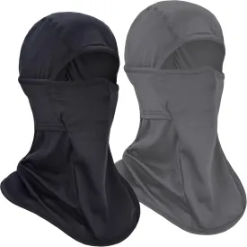 Headshion Cooling Balaclava Face Mask Men Women Summer, 2-Pack Lightweight Ski Mask Helmet Liner with Long Neck Coverage
