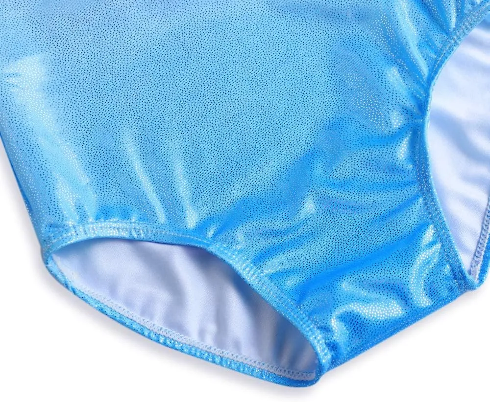 HOZIY Leotards for Girls Gymnastics Kids Children Biketard Snowflake Ribbon Blue Purple Hot Pink Sparkle