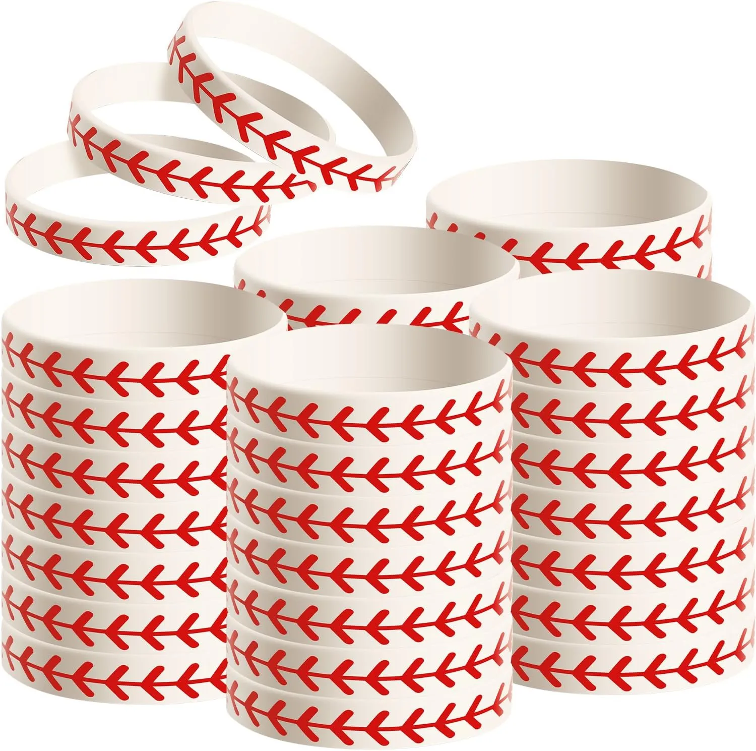 JOVITEC Baseball Bracelet Baseball Party Favors Softball Wristband Silicone Bracelet Gift for Softball Player and Teams