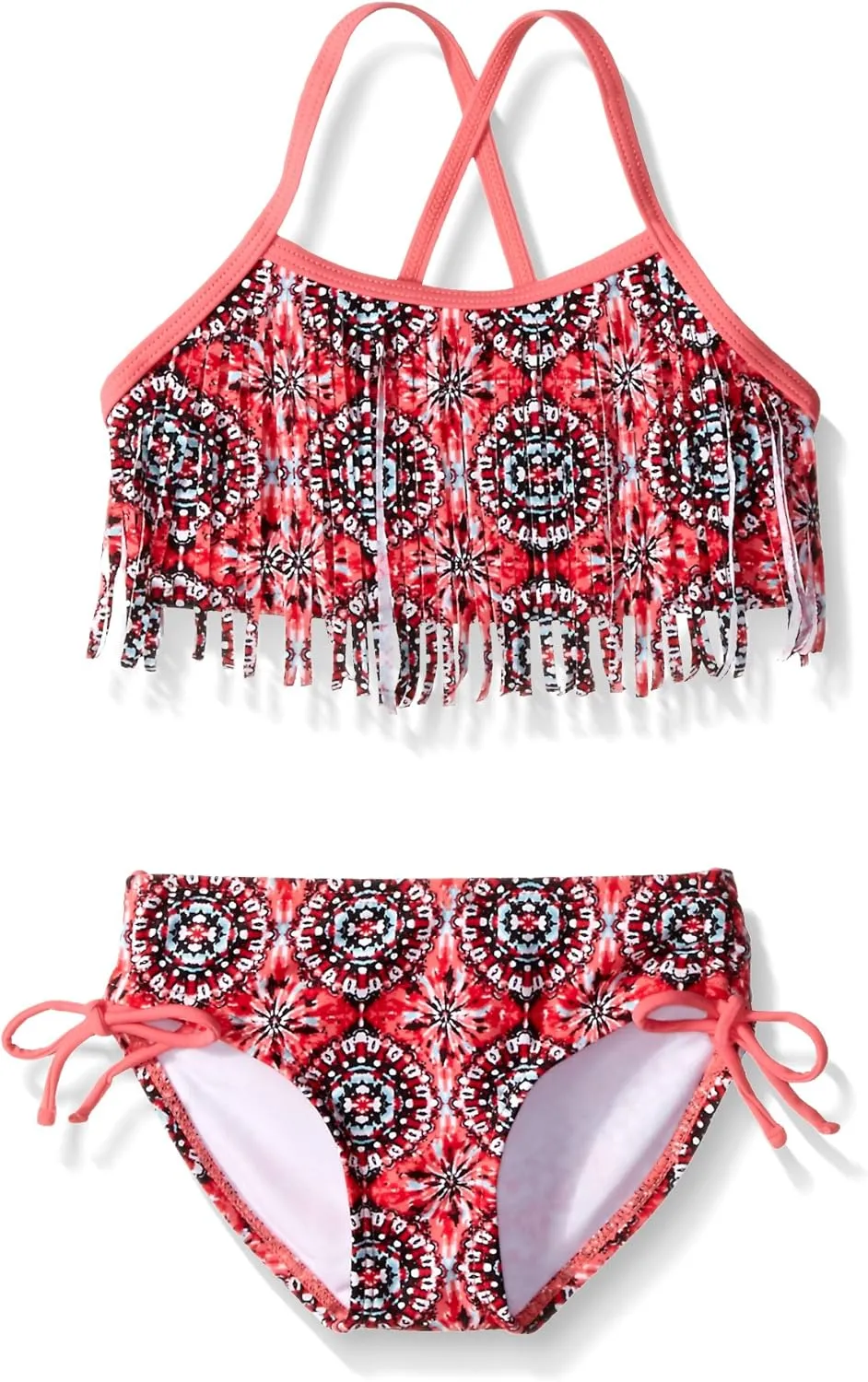 Kanu Surf Girls' Kelly Beach Sport Fringe 2-Piece Bikini Swimsuit