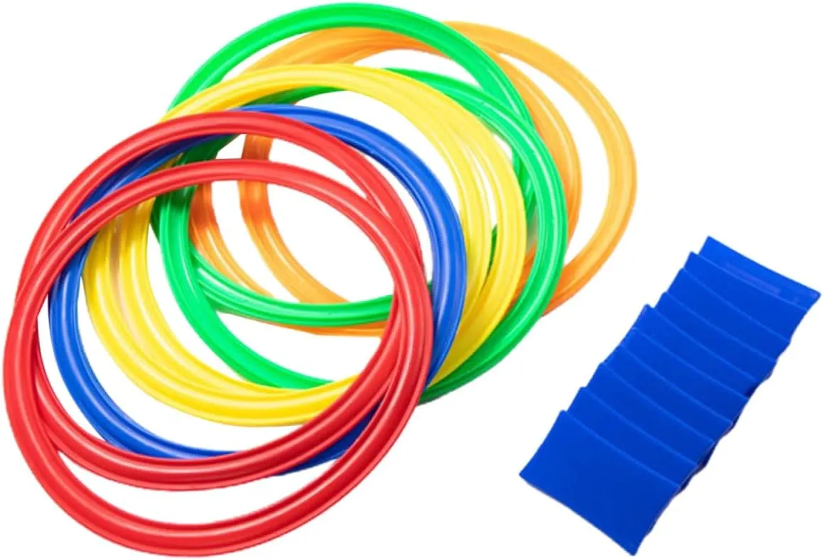 KICHOUSE Multi-Plastic Rings Ring Shot and Girls' Outdoor Garden Games Backyard Boys and Girls Play Equipment Random
