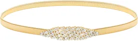 LIMHOO Women's Skinny Metal Waist Belt Elastic Thin Waist Belt for Dress Stretch Chain Belt