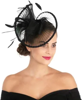 Lucky Leaf Women Girl Fascinators Hair Clip Hairpin Hat Feather Cocktail Wedding Tea Party Hat