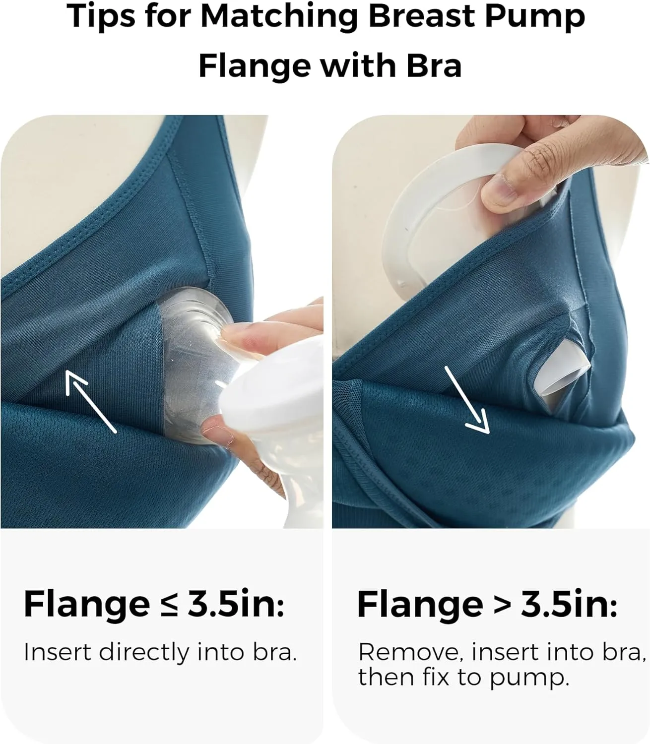 Momcozy Hands-Free Pumping Bra, Wireless & Seamless Breast Pump Bra, Breathable Tencel Fabric & Fully Fixed Cups