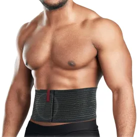 ORTONYX Umbilical Hernia Belt for Men and Women / 6.25" Abdominal Binder With Hernia Support Pad - Navel Ventral Epigastric Incisional and Belly Button Hernias - Black OX5241-3XL Plus Size