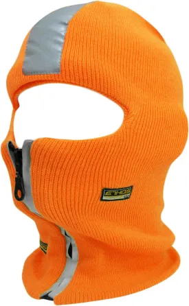 Safety Reflective Balaclava Mask with Adjustable Zipper Hat Skull Cap