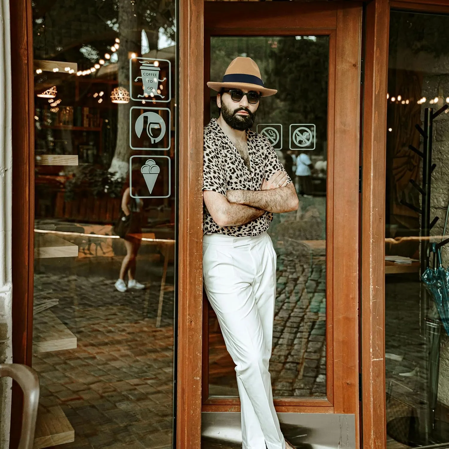 Short Brim Fedora Hats for Men & Women Felt Dress Panama Trilby Hats with Feathers Band