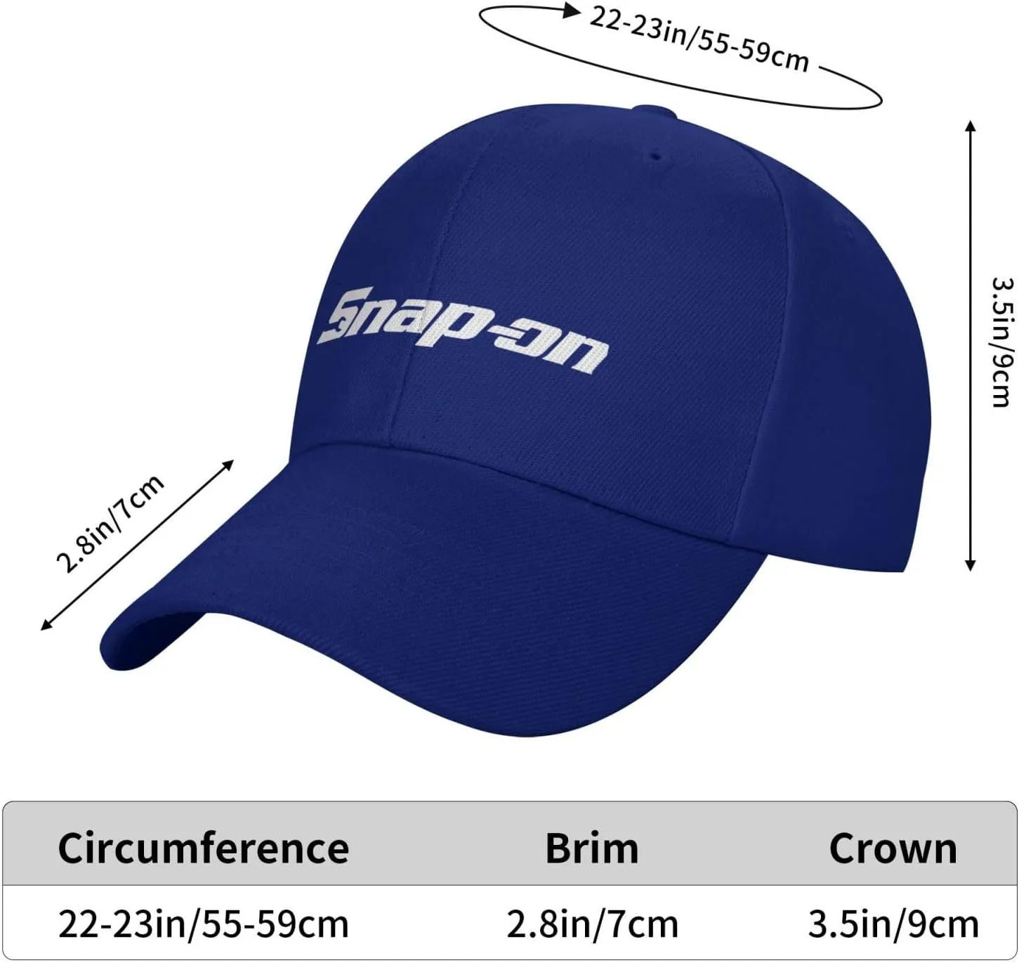 Snap-On Unisex Adjustable Baseball Cap Cricket Cap for Men Women