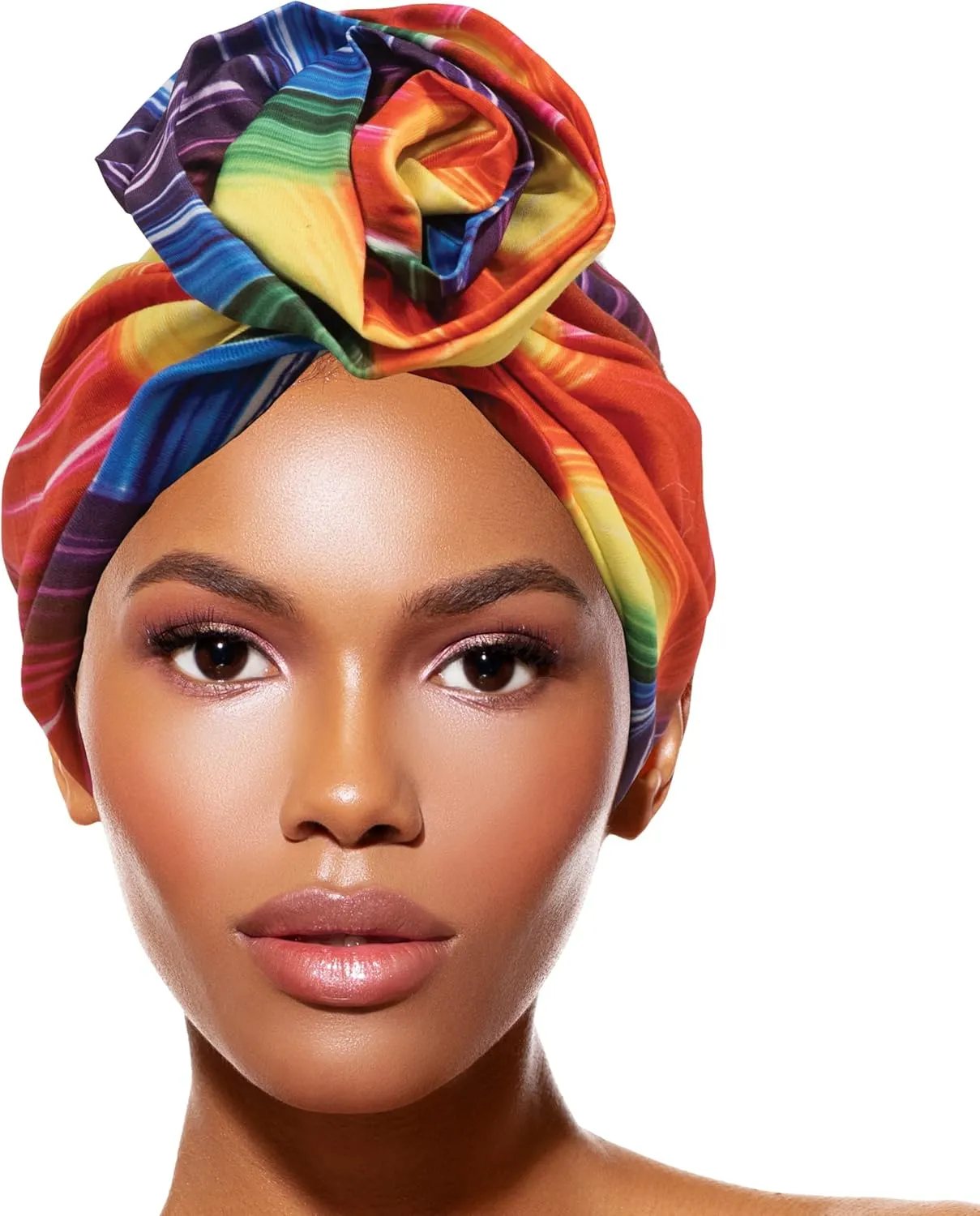 TouchUps Hair Bun Cap Hair Protection Head Wrap Hairbun Cap Wrap African Turban Pattern Headwrap Headscarfs