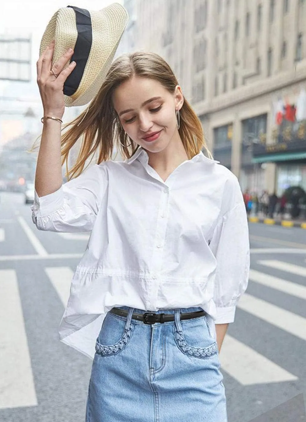 VOCHIC Trendy Women Leather Skinny Belts for Jeans Pants Thin Dress Waist Belt