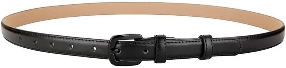 VOCHIC Trendy Women Leather Skinny Belts for Jeans Pants Thin Dress Waist Belt